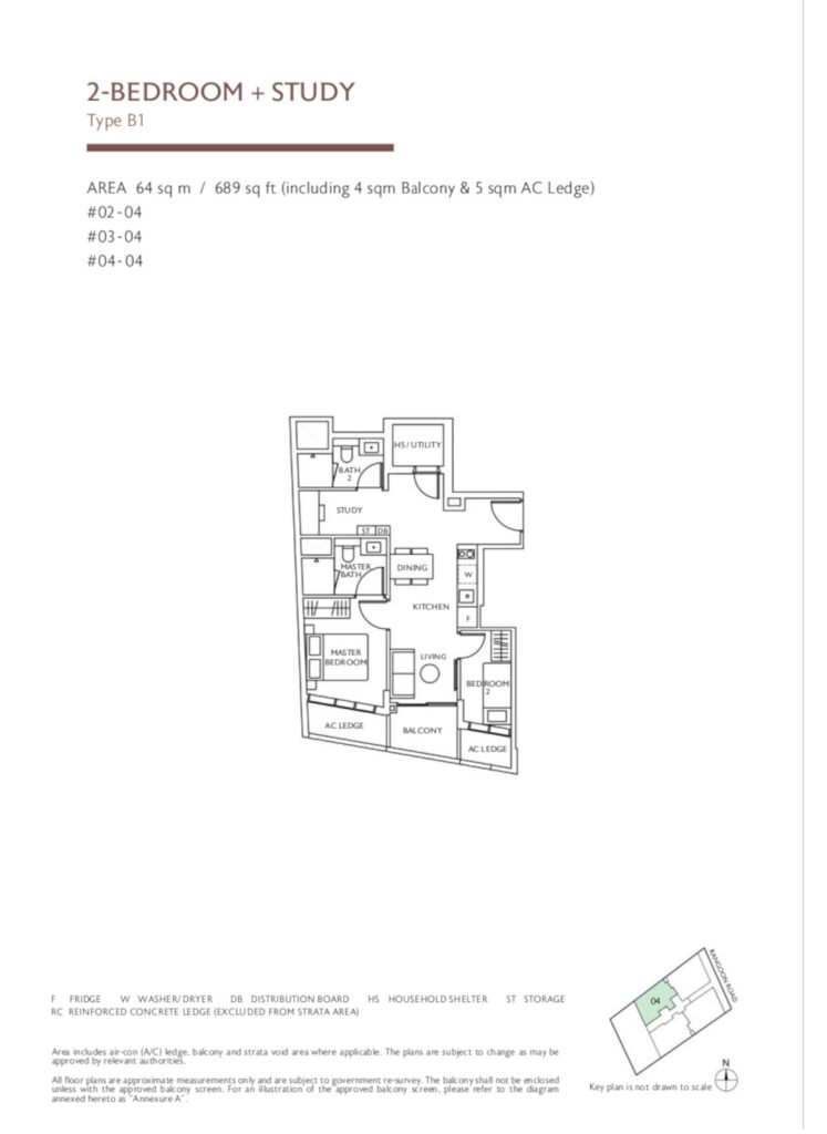 The Ranz 2+1 Floor Plan