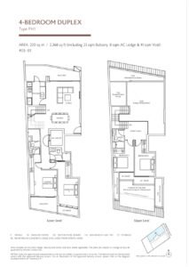 The Ranz 4 bedroom duplex Floor Plan